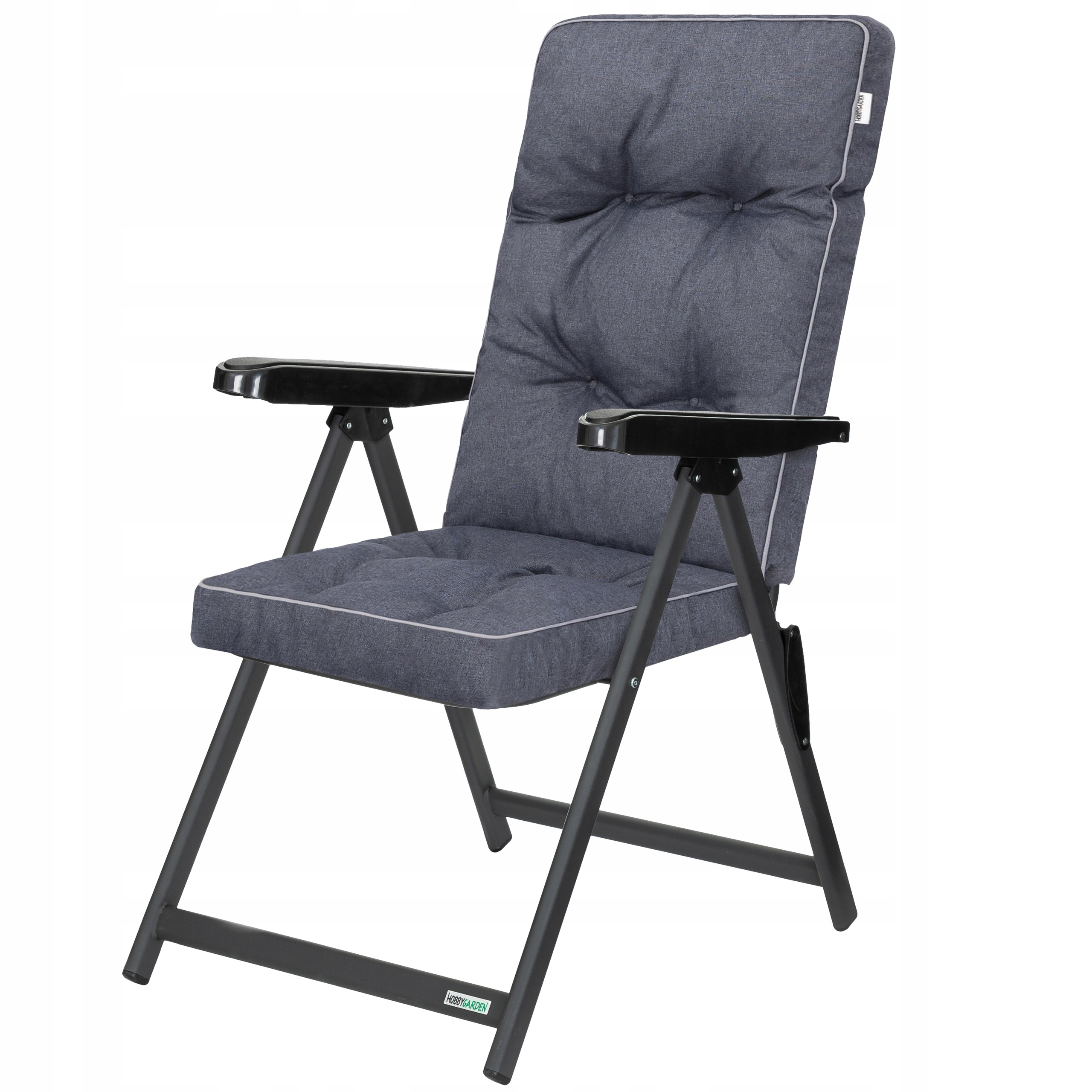 Skládací zahradní křeslo s polštářem Křeslo Lehátko na pláž Nastavení opěradla