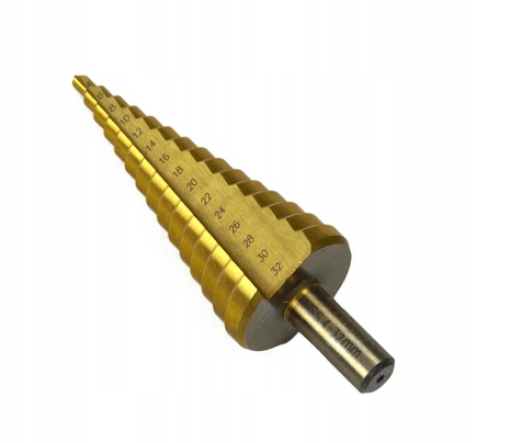 

Wiertło stopniowe stożkowe tytanowe Hss 4-32mm