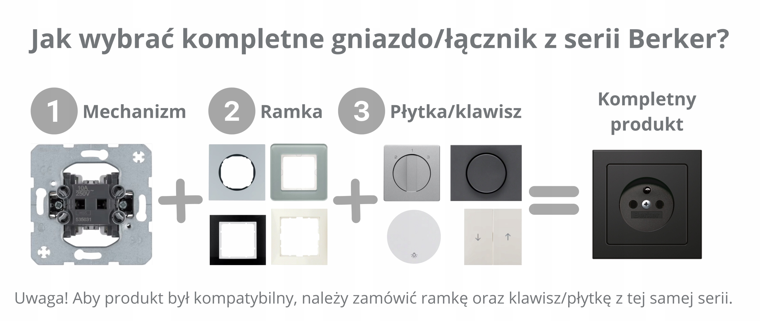 BERKER Ramka 1-krotna biały 5310118989 Marka Hager