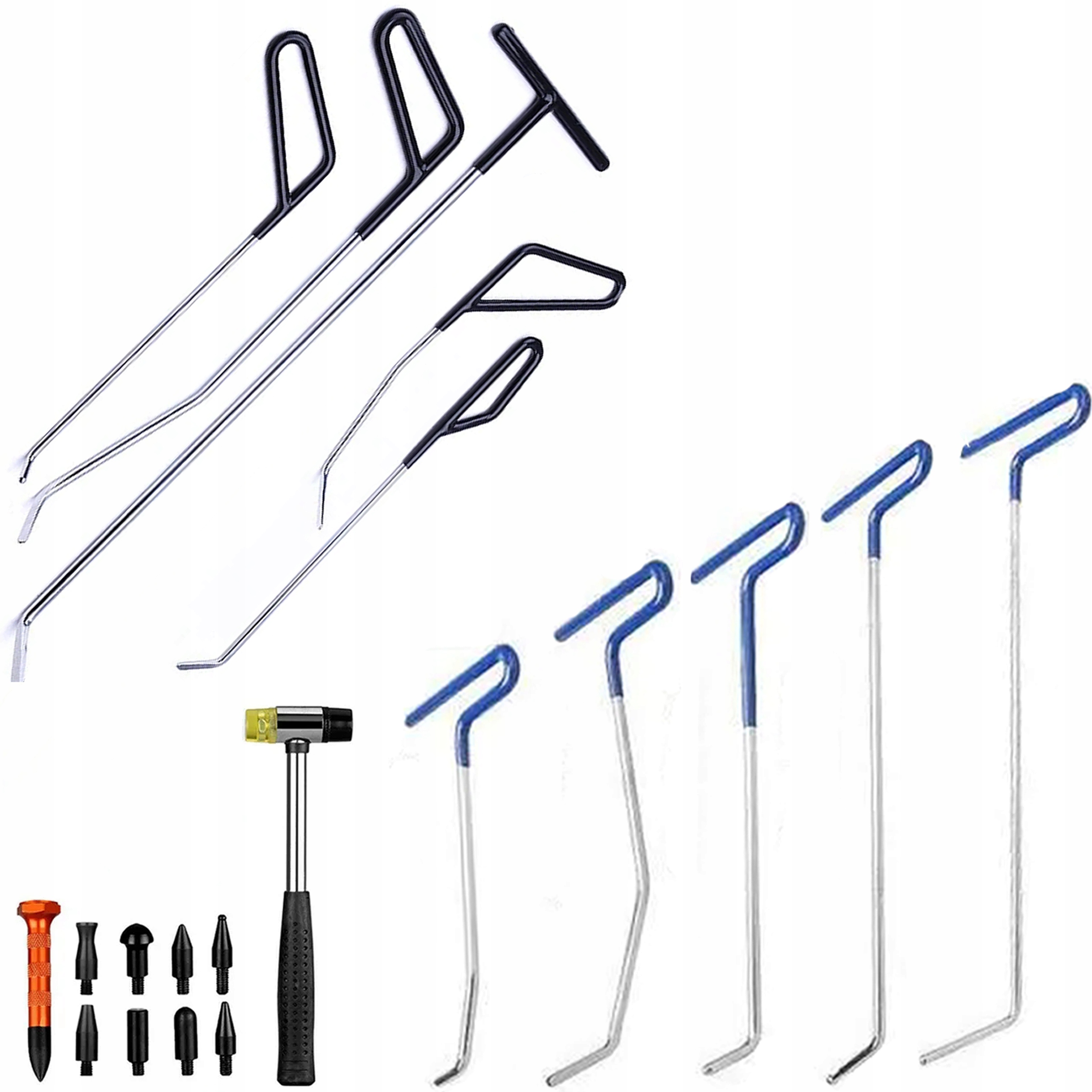 Velká Sada automobilových tyčí pro odstraňování záhybů Kladívko Pro Bělení