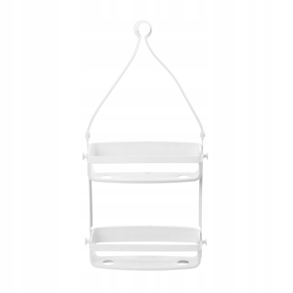 Sprchová police bílá koupelnový organizér na kosmetiku Flex