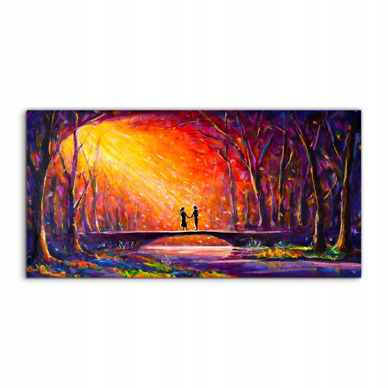 Obraz 140x70 moderný Art Most Zamilovaní závesný