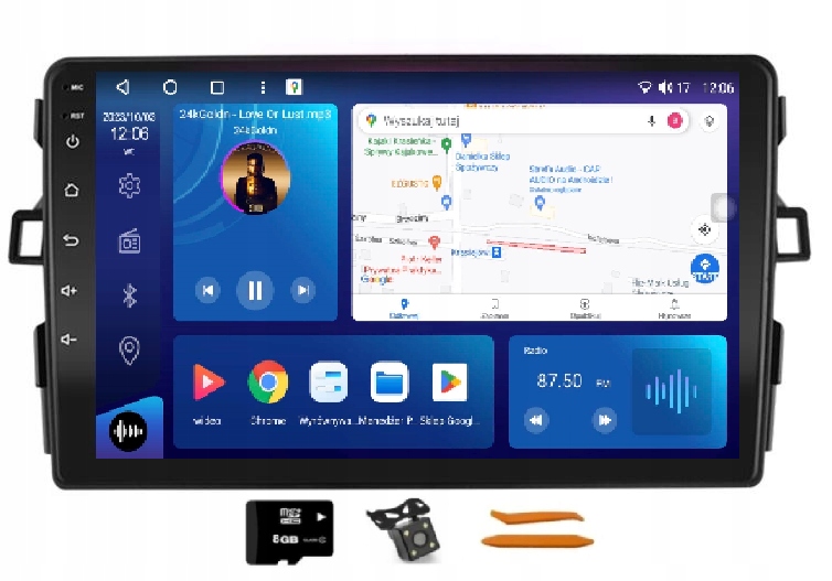 Rádio Android Navigácia Qled Carplay 256GB Lte Gps Dsp Toyota Auris 1 06-13