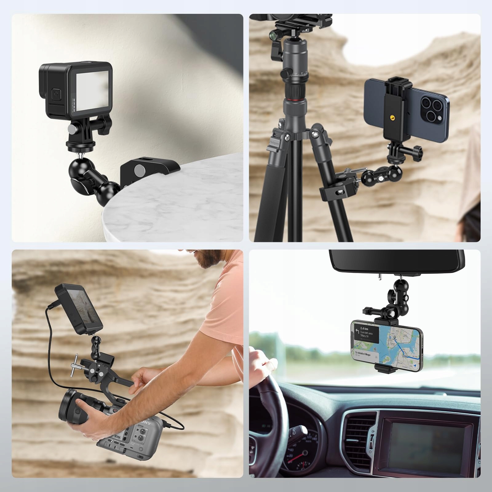 SMALLRIG Ulepszony Mini Magic Arm Klamra Do Kamery Telefonu i Światła — miniatura 6