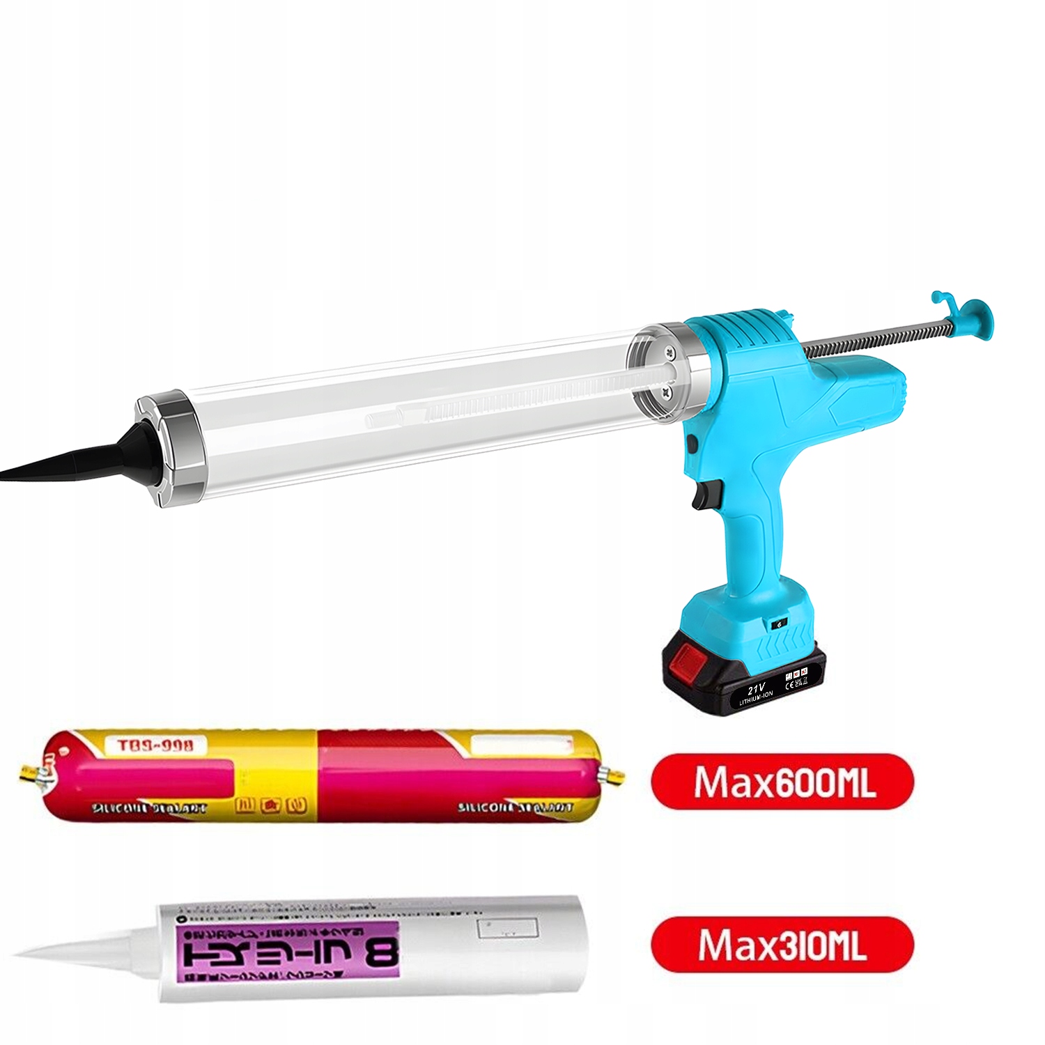 Akumulátorový odšťavňovač na lepidlo a silikon