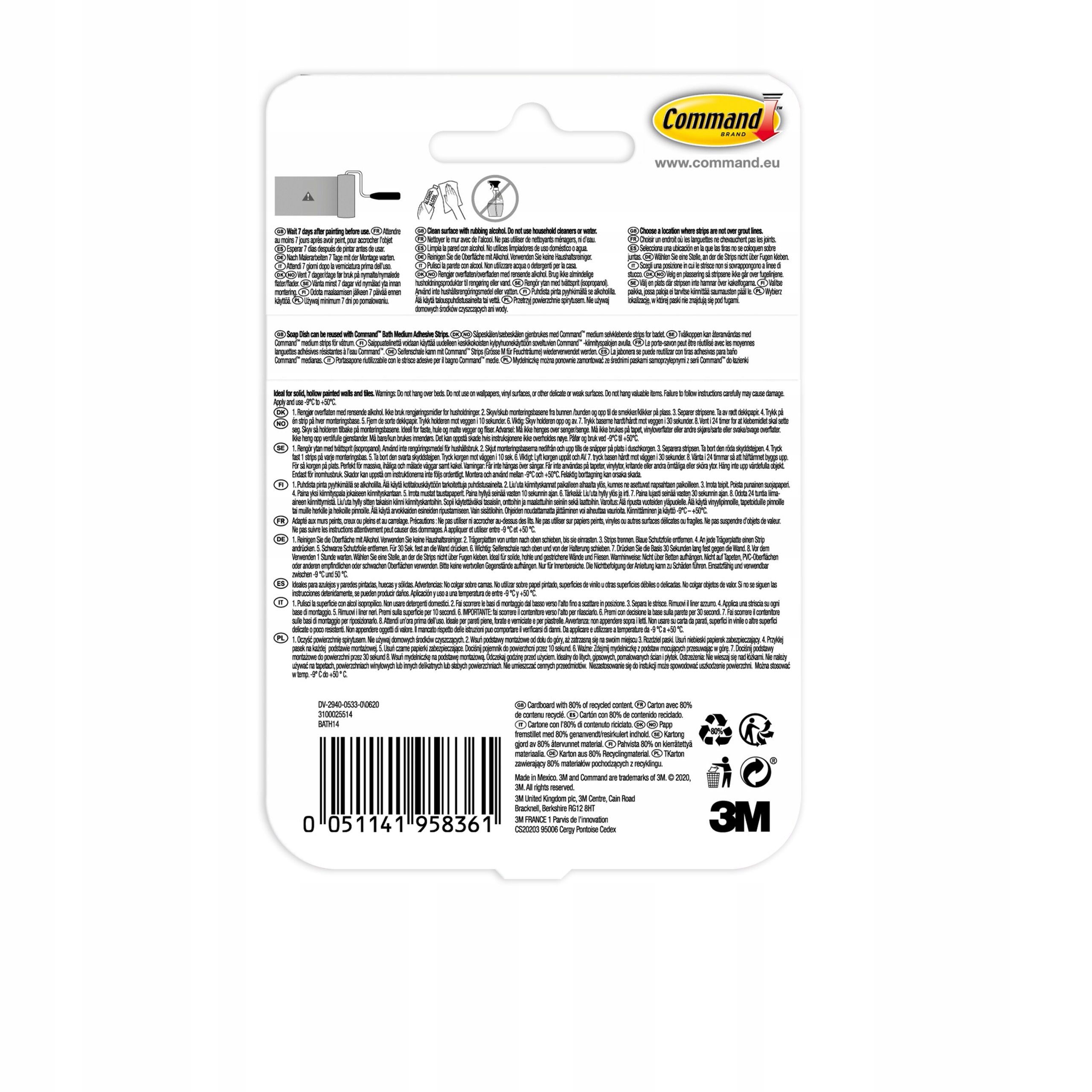 Command mydelniczka samoprzylepna bez wiercenia Marka Command