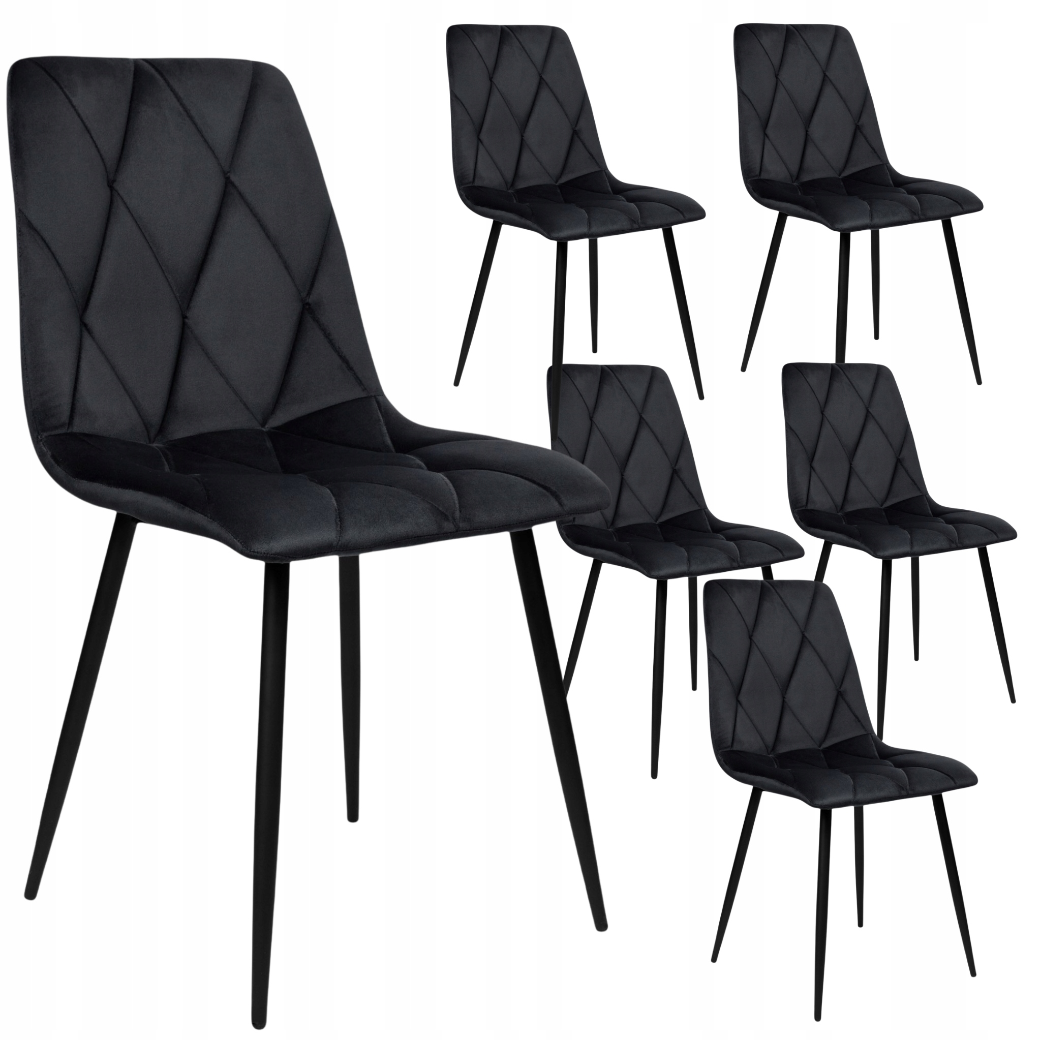 Čalouněné křeslo Velurové 6 Ks Oekotex Jídelní židle do kuchyně Obývacího pokoje