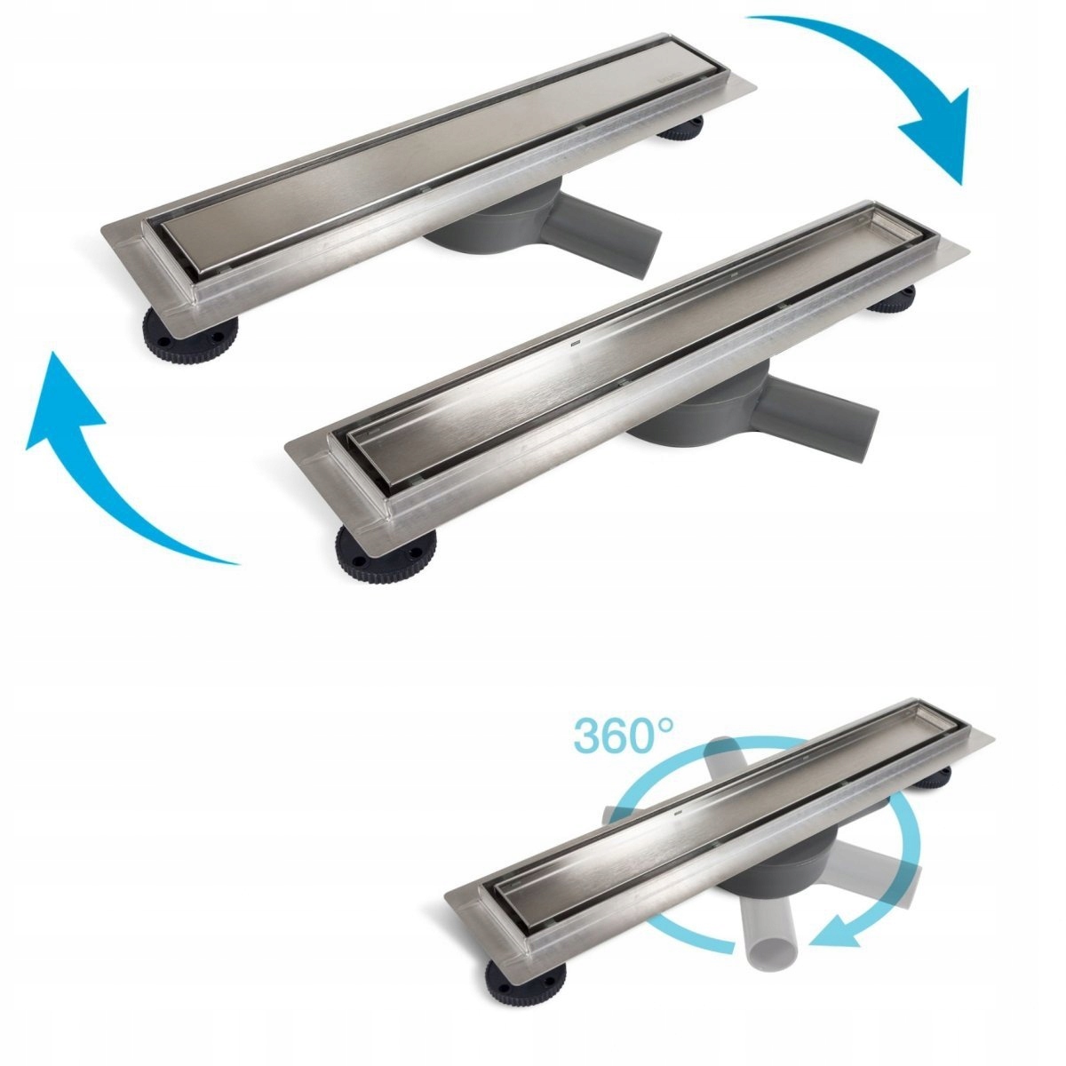 Lineární odtok 2v1 90 s otočným sifonem
