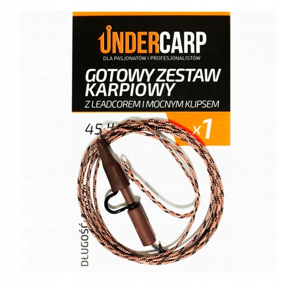 Undercarp Gotowy zestaw karpiowy z leadcorem i mocnym klipsem brązowy UC10
