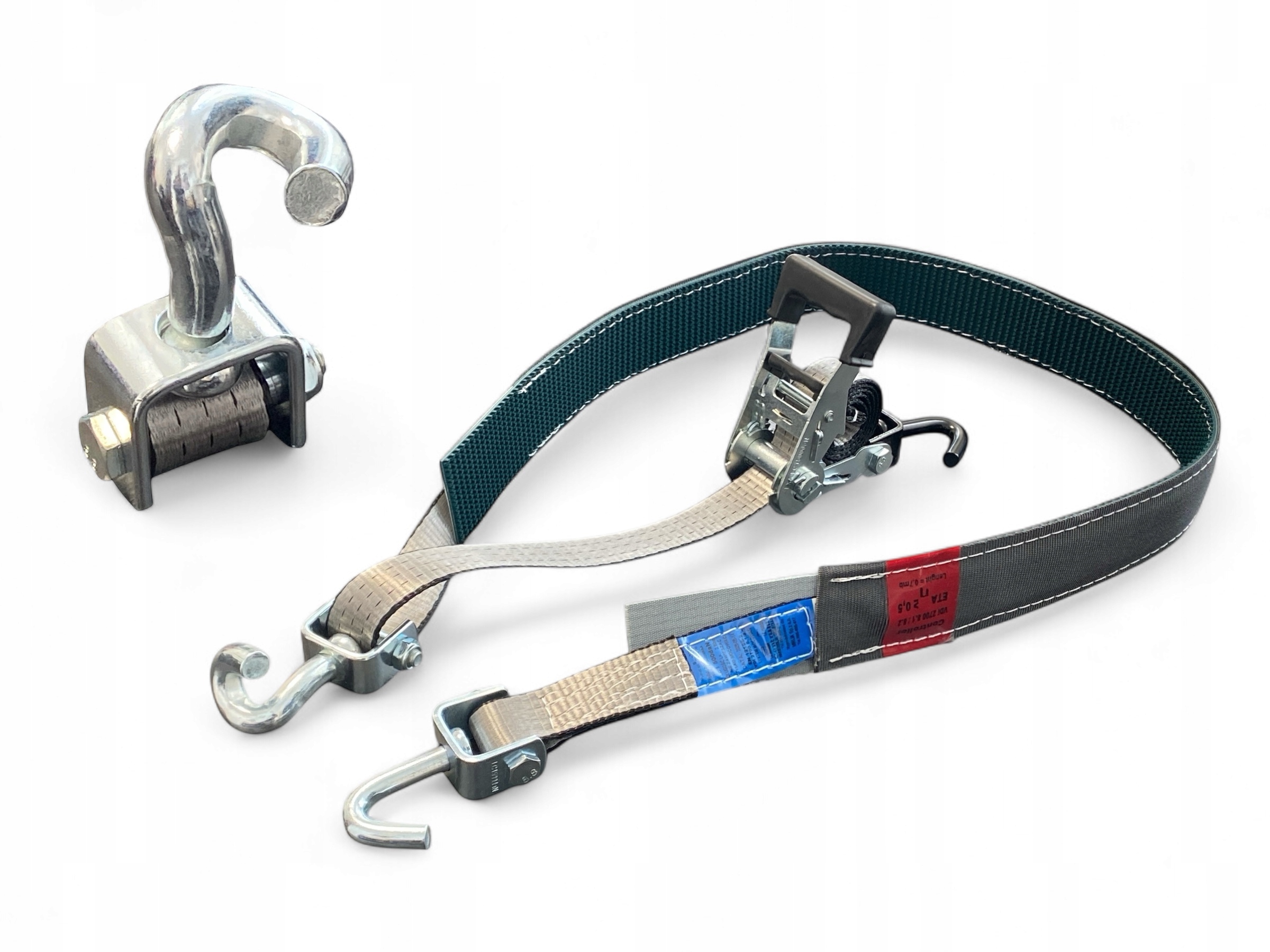 Pás pro odtahový vůz Snake VDI s Gumou 2,8 m 3 háky VDI 2700 8.1/8.2 přepravní pás