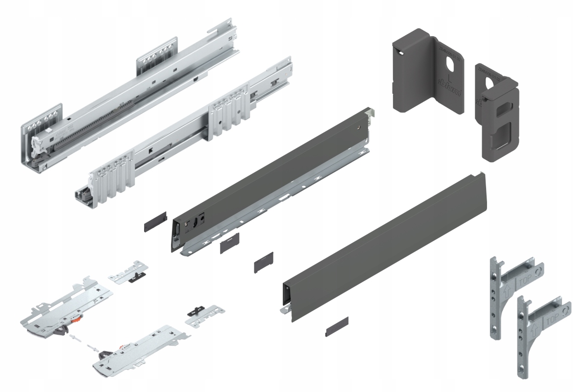 Blum Šuplík 450 zásuvka Low N Tip-On Antr