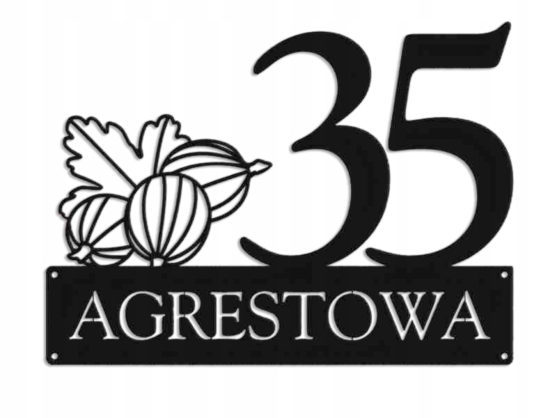 Číslo Na Dom 48 cm Tabuľa Adresa Ocel 2 mm Grafika 5712