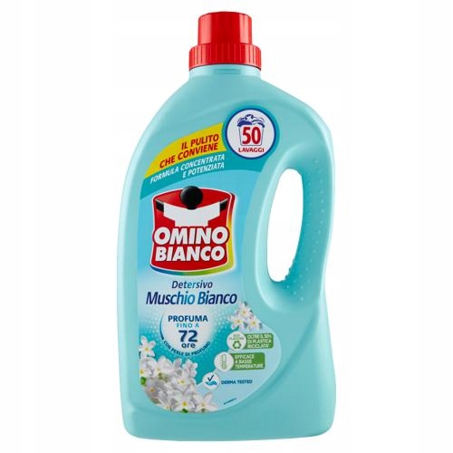 2x Omino Bianco Włoski Żel Do Prania Muschio Bianco 50P 2L