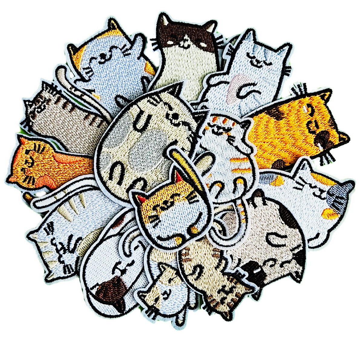 Koty Termo Naszywki 4x6 cm Haftowane MIX 15 Szt