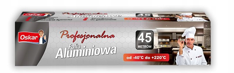 

Folia Aluminowa Żaroodporna Z Obcinaczem Mocna 45M