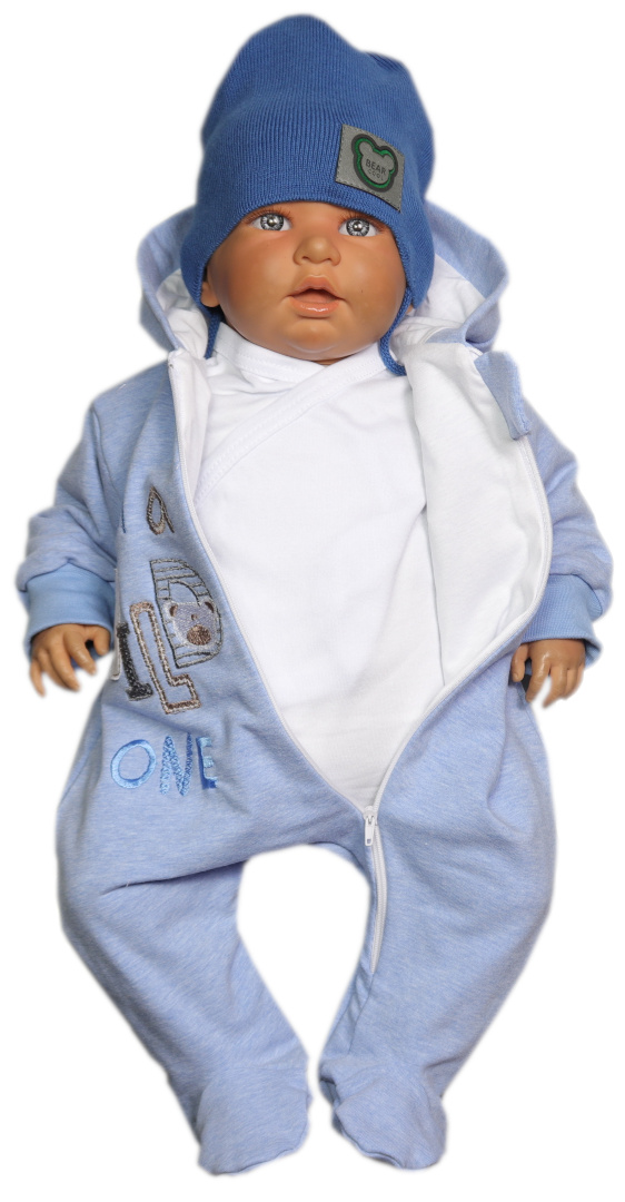 KOMBINEZON pajacyk NIEMOWLĘCY r.68 niebieski Marka Inna marka