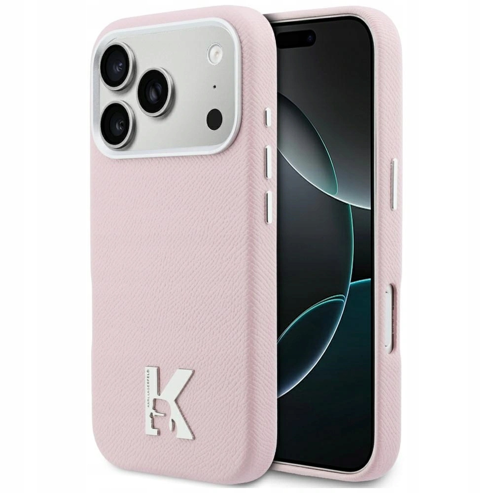 Pouzdro Karl Lagerfeld Karl Head Logo MagSafe pro iPhone 17 Pro Max růžové