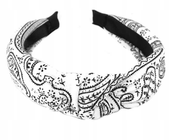 

Opaska Do Włosów Węzeł Supeł Bandana Biała
