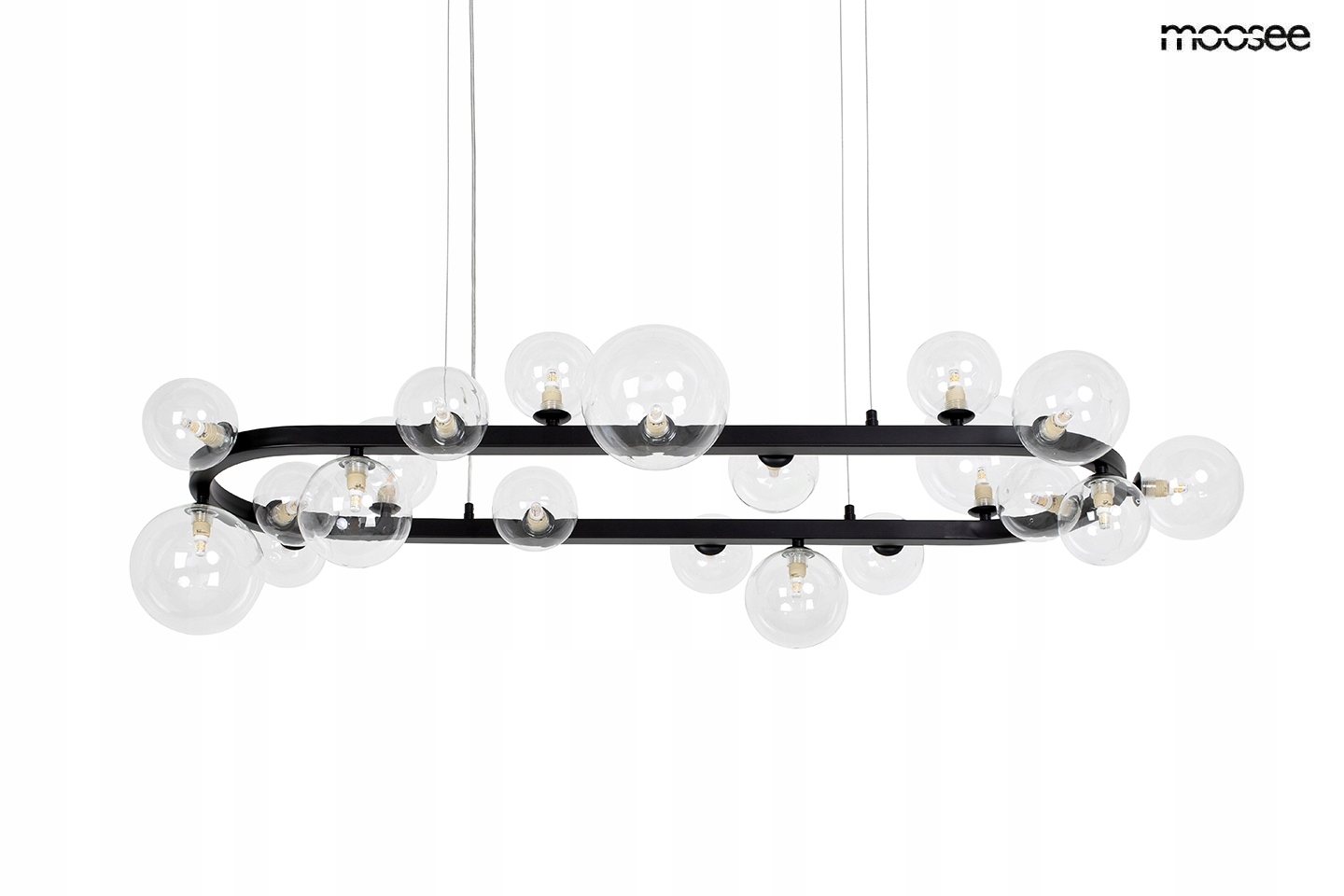 Moosee lampa wisząca Alure Oval 120 czarna