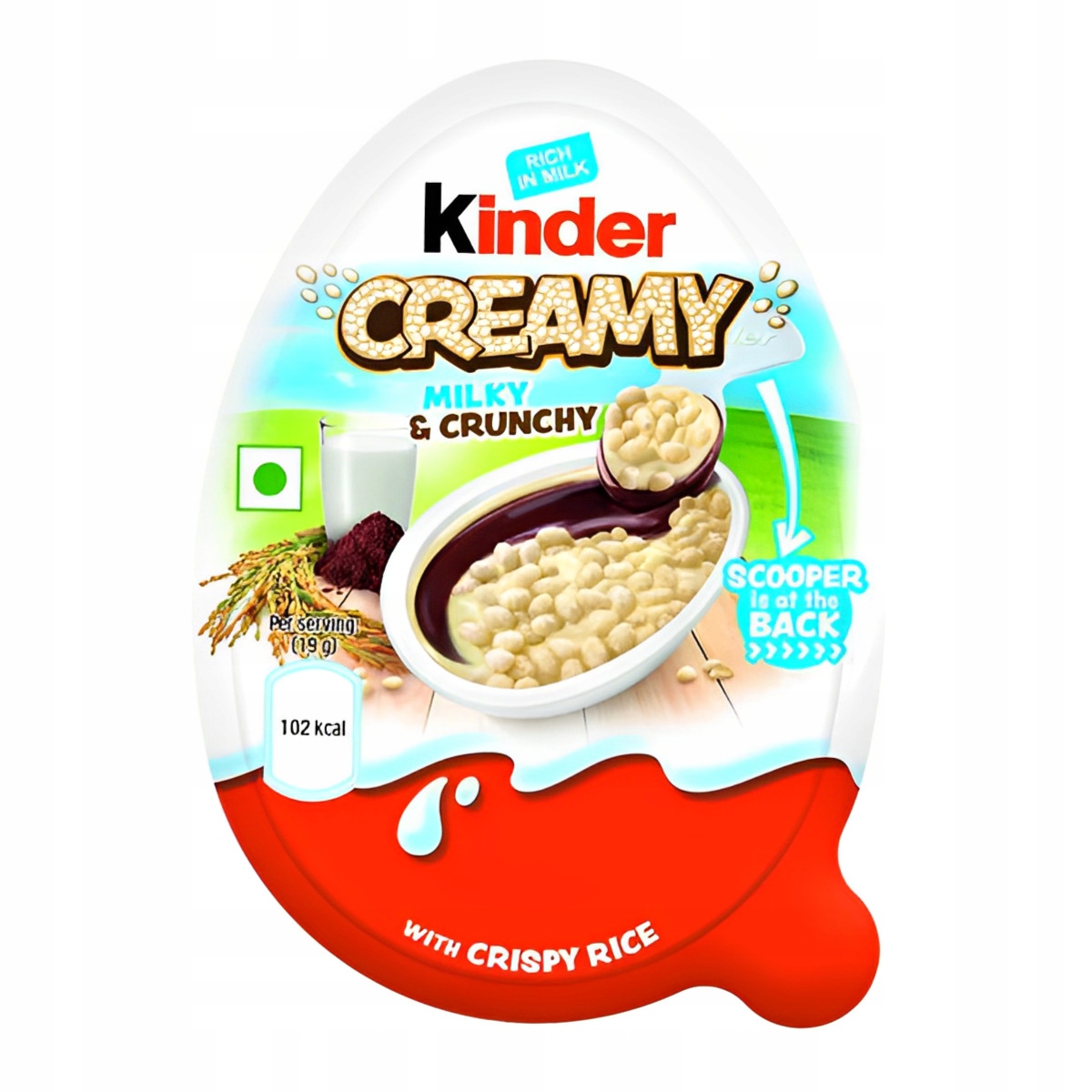 24x Kinder Creamy kakaový krém s pufovanou rýží, 19 g