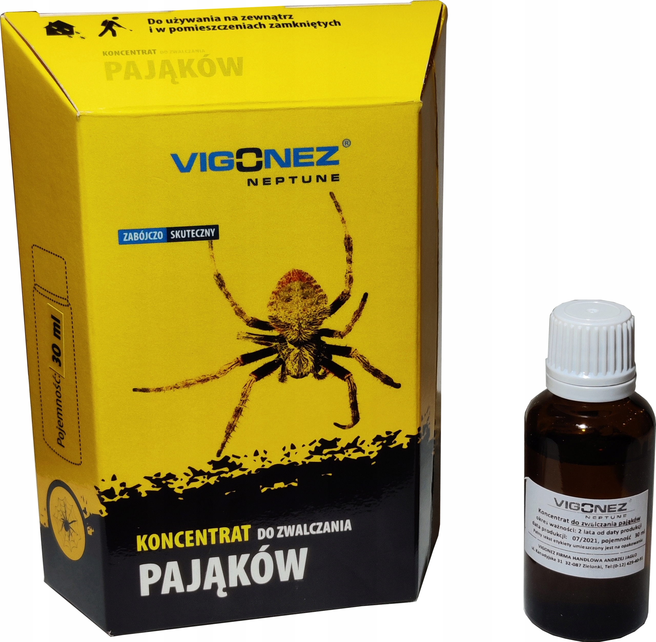 

Mocny Środek Płyn Preparat Na Pająki Vigonez 30ML