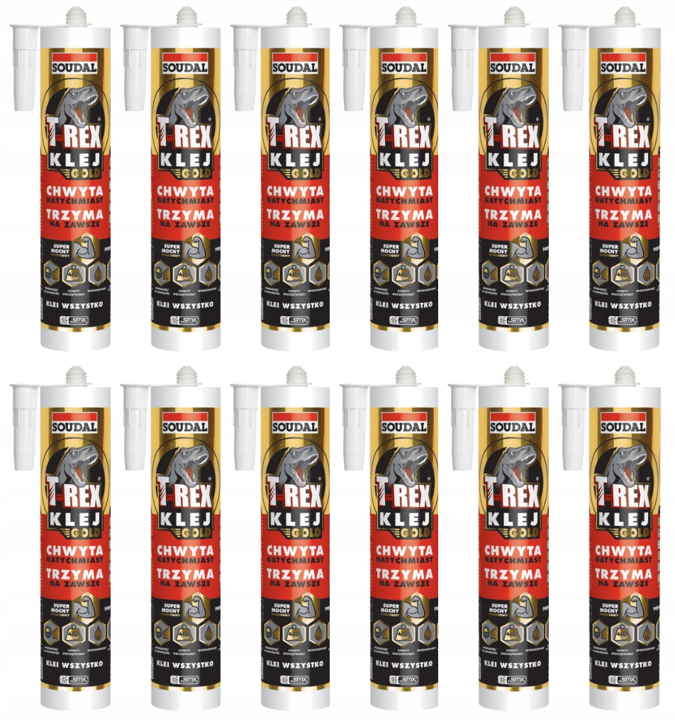 Soudal T-rex Gold montážní lepidlo silné 290 ml karton 12 ks