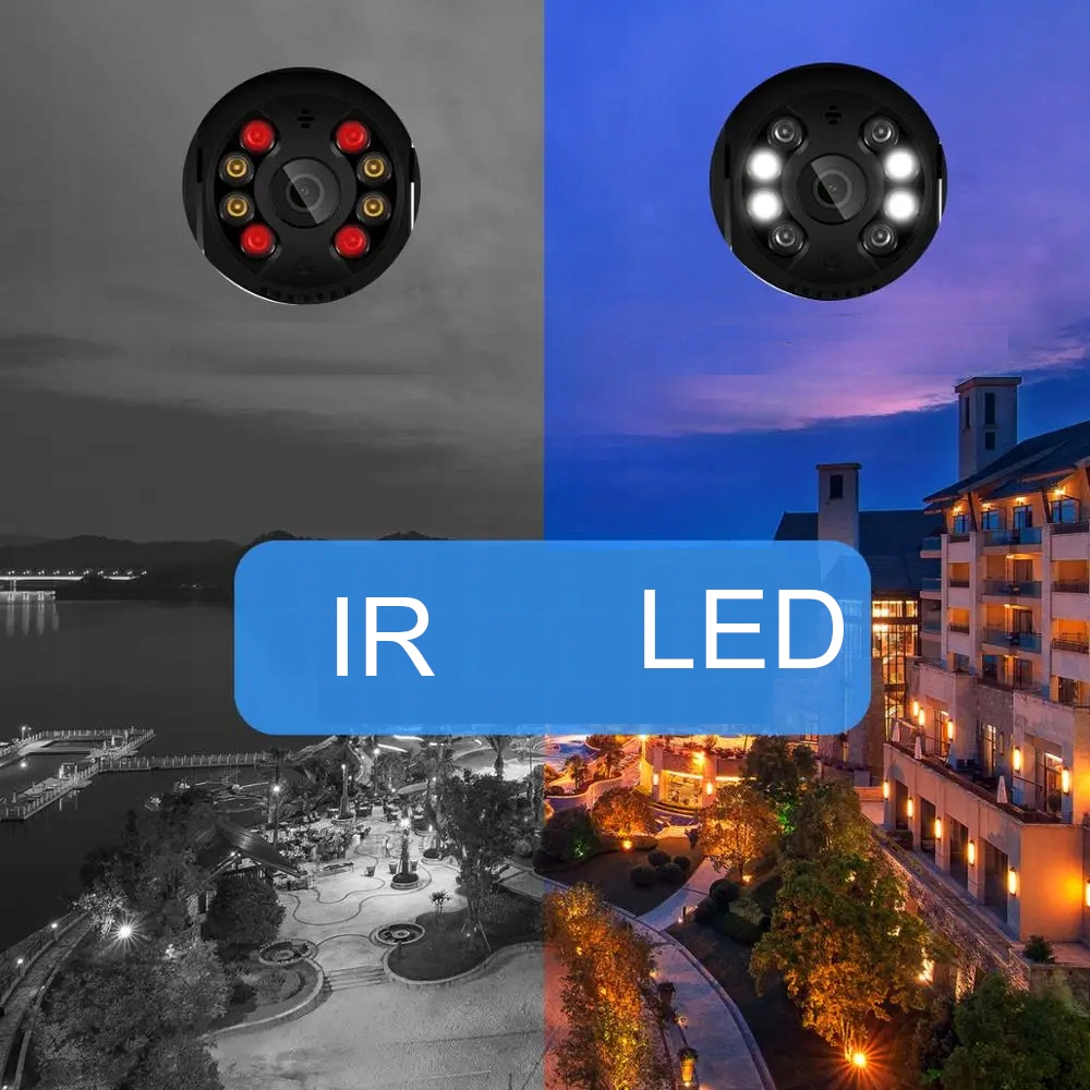 KAMERA ZEWNĘTRZNA OBROTOWA IP WIFI 2MPX FULL HD 4x ZOOM DO MONITORINGU Marka Fortis