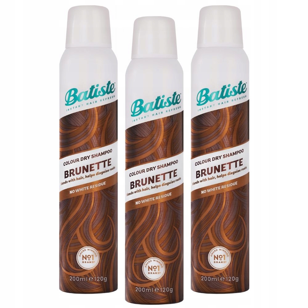 ZESTAW Batiste 3x Suchy Szampon Brunette