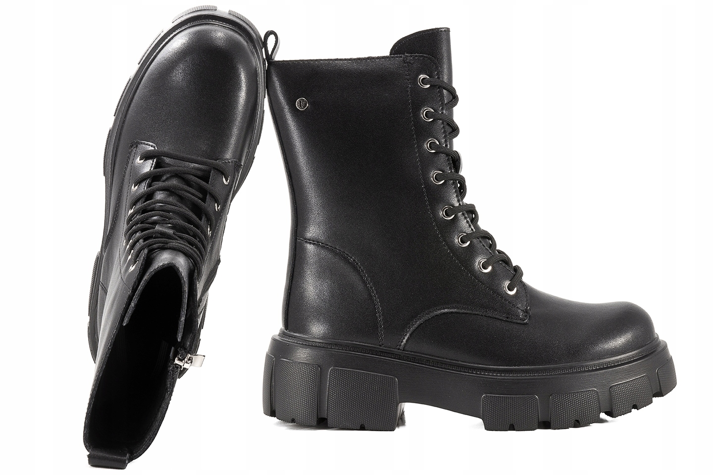 Filippo DBT4759 Dámské Kotníkové Boty Zimní Boty Kozačky Kůže černé 36