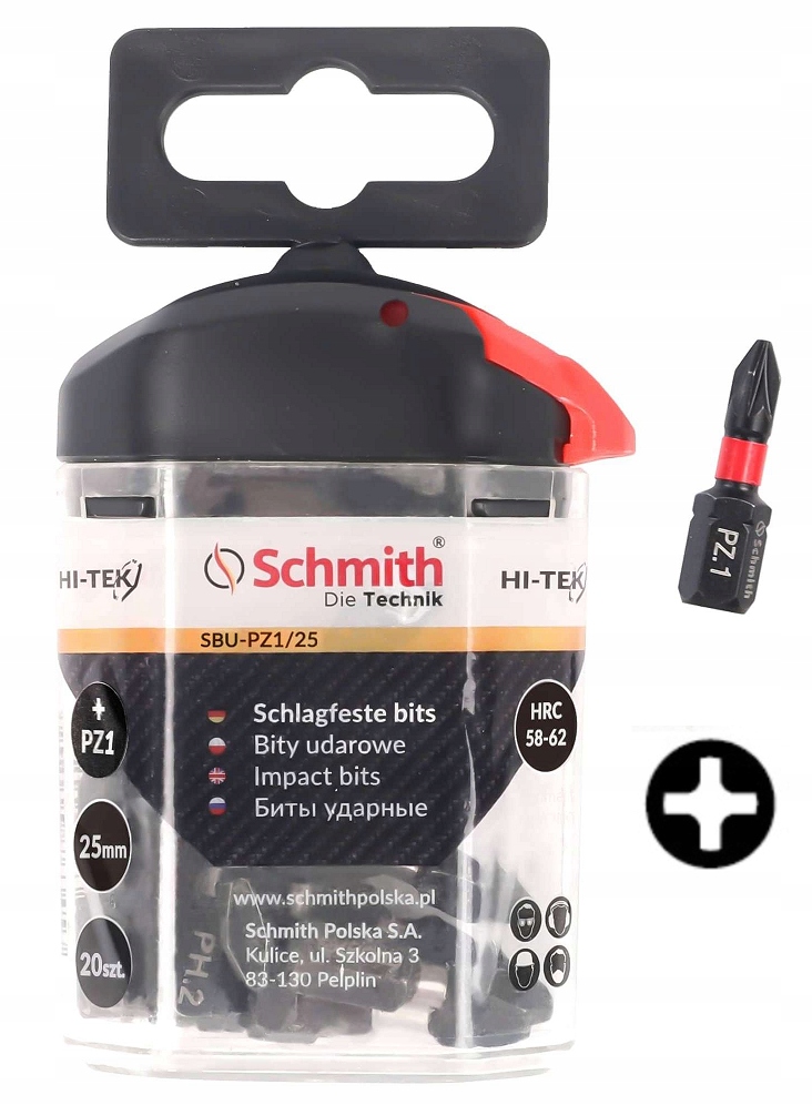 

Bity Udarowe Zestaw PZ1 25mm 20szt Bit Schmith