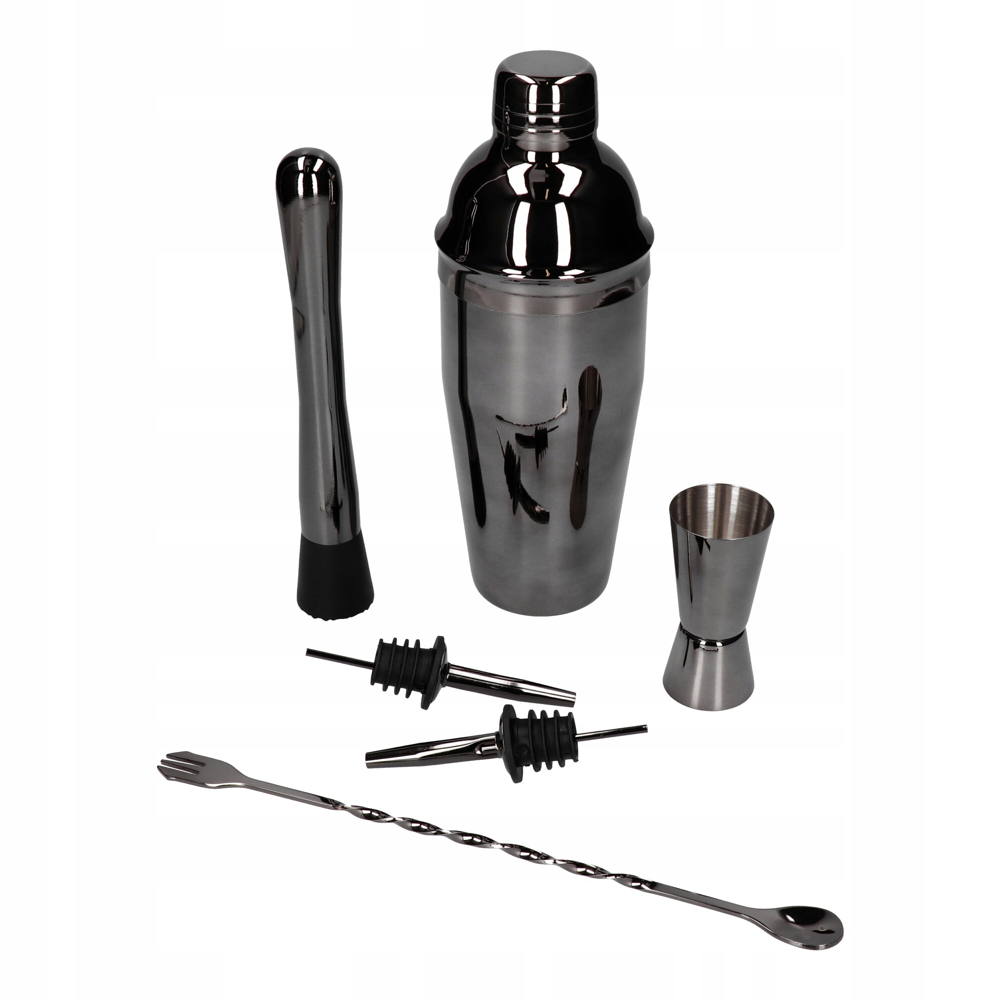 

Zestaw barmański 6 el- shaker 750 ml czarny połysk