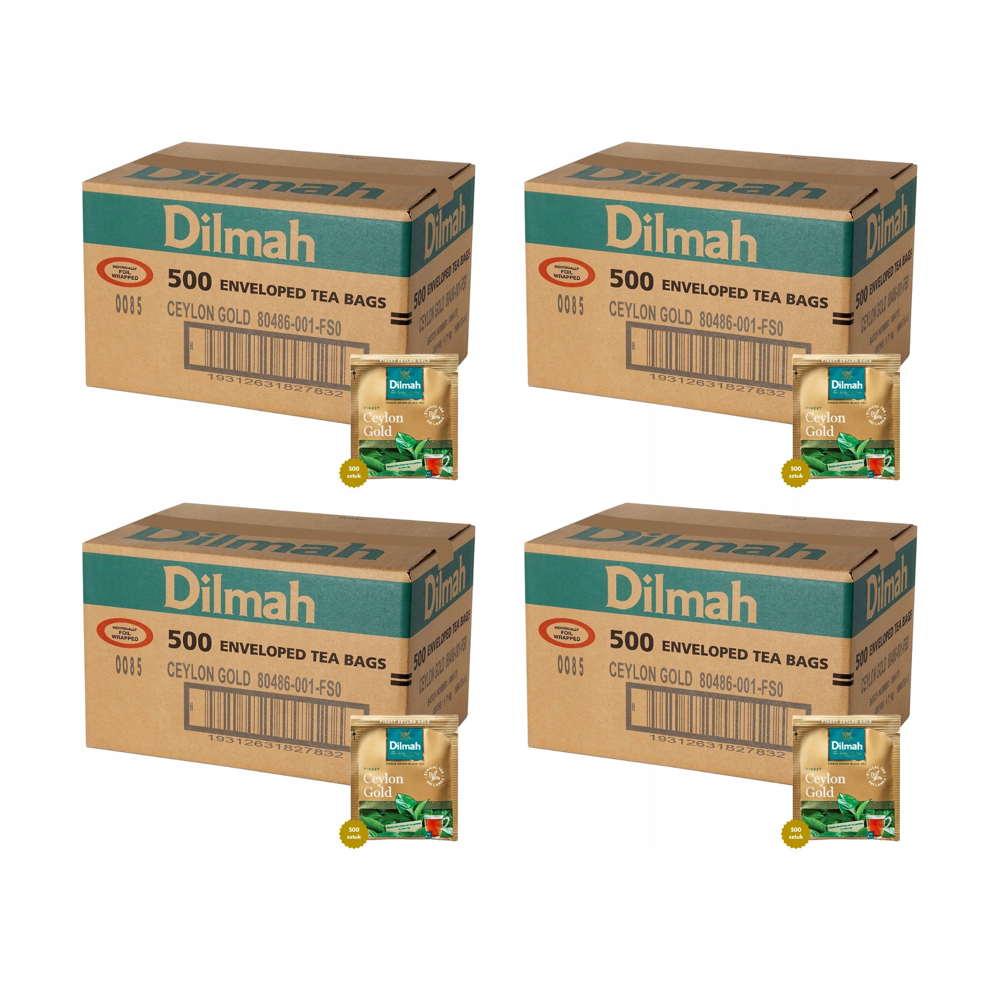 4x Herbata czarna Dilmah Ceylon Gold 500 Kopert