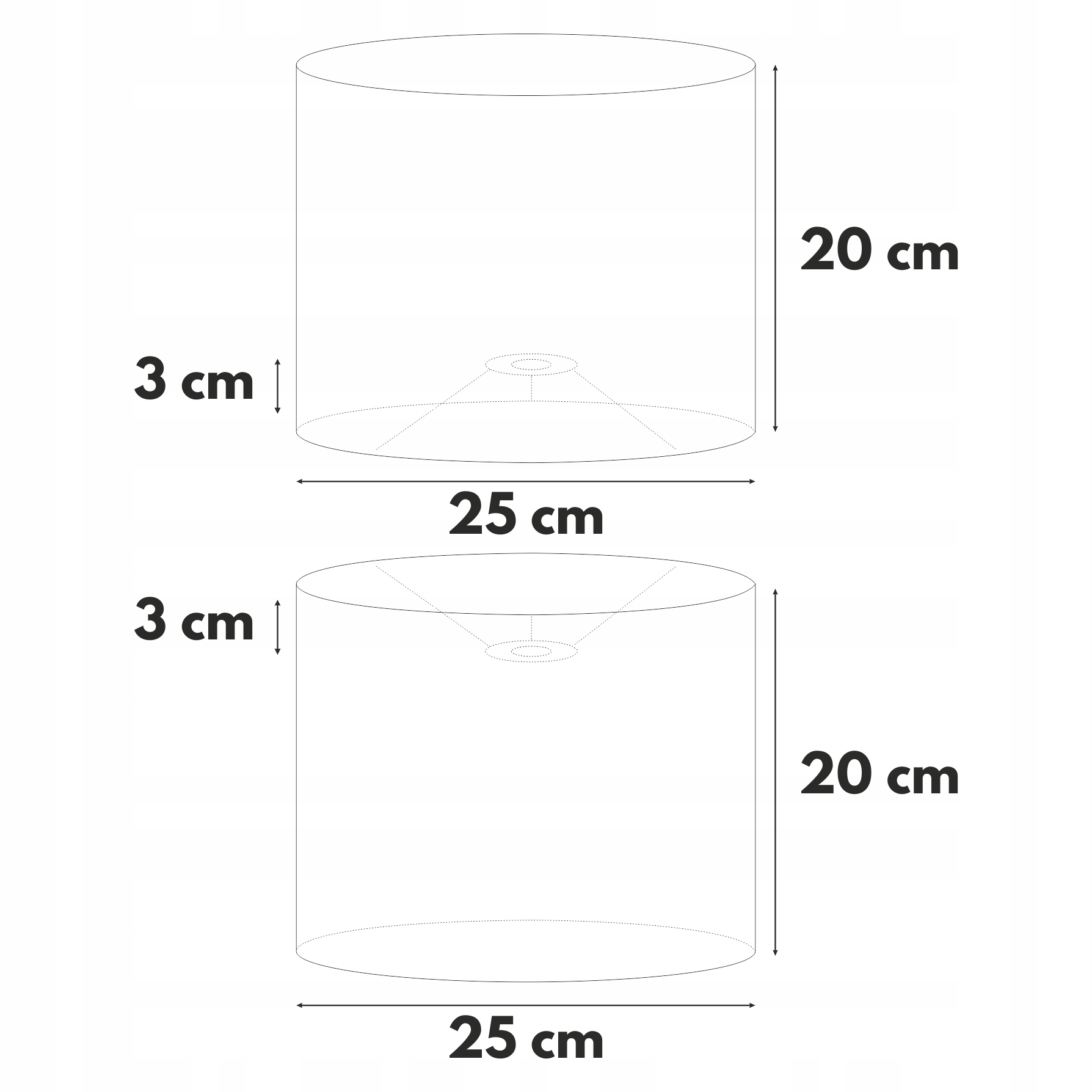 Klosz błyszczący do lamp Abażur SREBRNY walec 25cm Marka inna