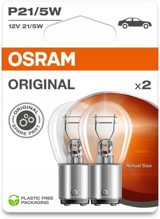 2x Żarówka P21/5W Osram Original 12V 21/5W Blister Eco
