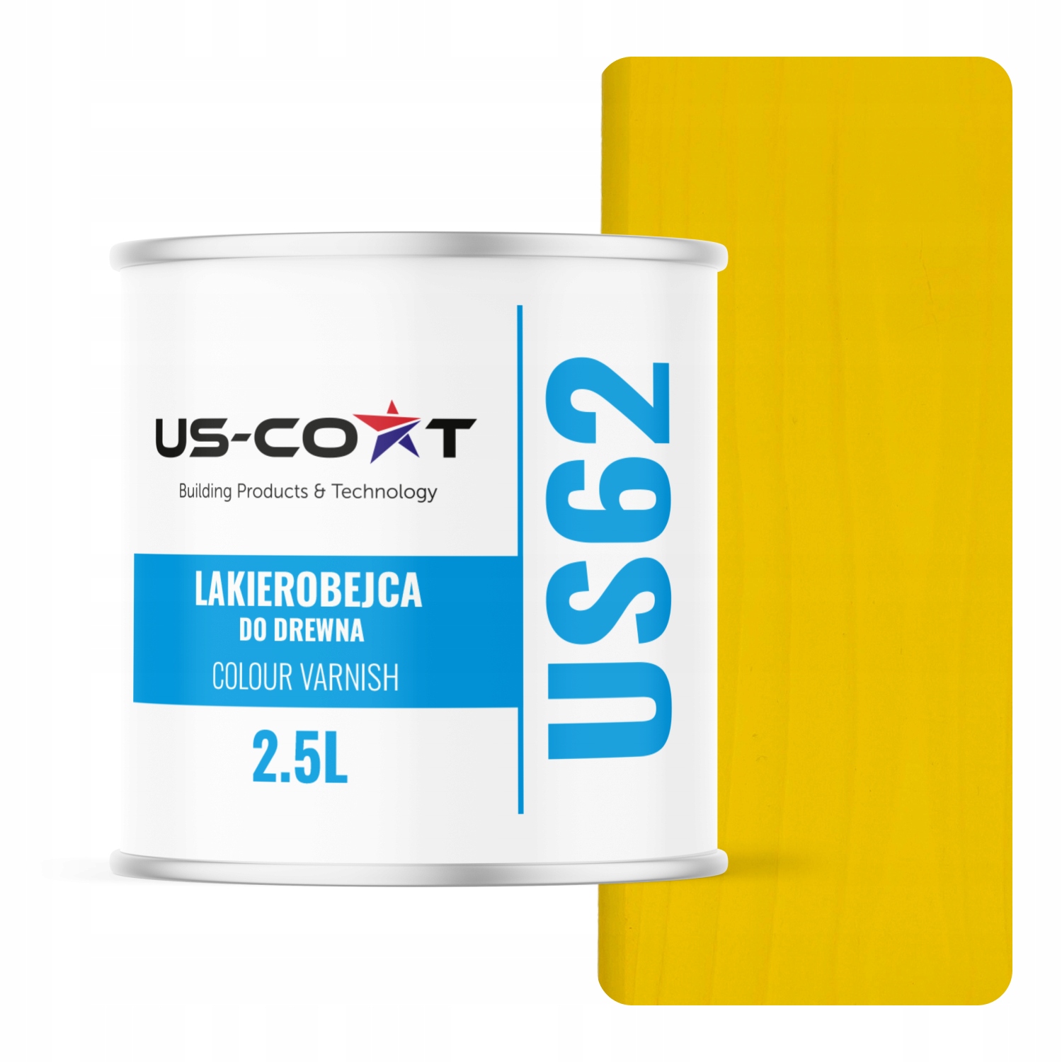 Lakovač Na Dřevo 3V1 Lazura Barva Žlutá Polomatná 2.5L Ochranný Uv