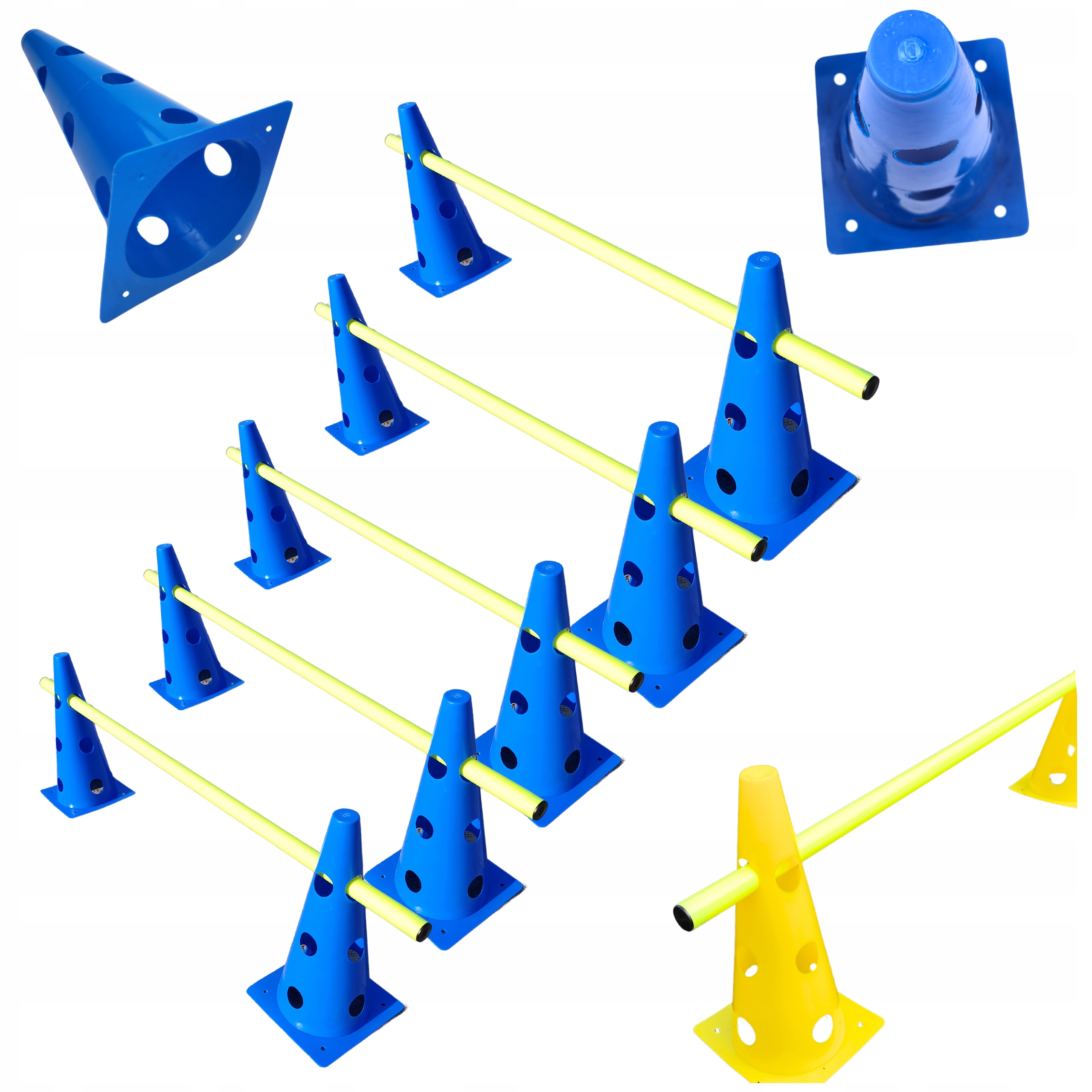 Zestaw Koordynacyjny Treningowy Pachołek 32cm tyczka 1m