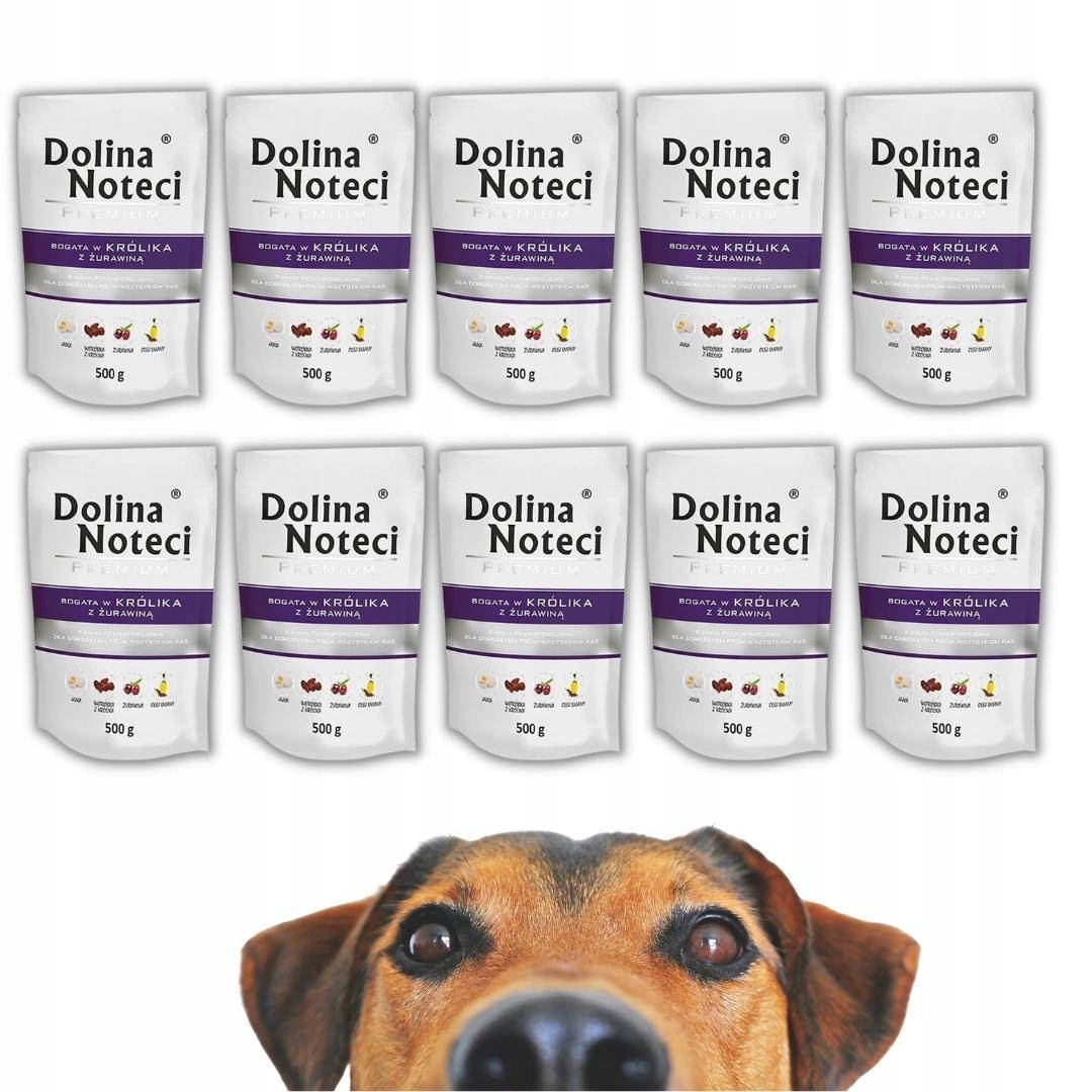 Levně Dolina Noteci Králík S Brusinkami Krmivo Psa 10x500g