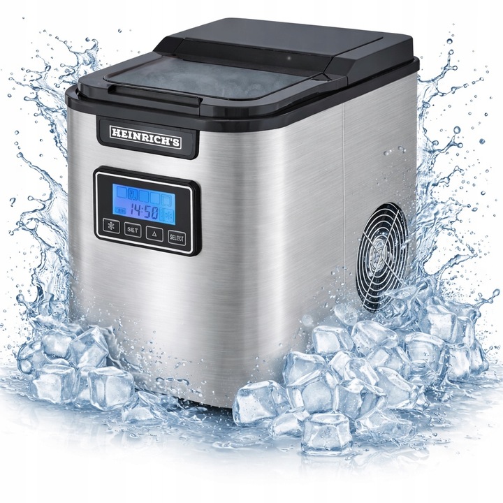 Výrobník ledu kostek ledovač Heinrich's Hem 8844 stříbrný/šedý 150 W