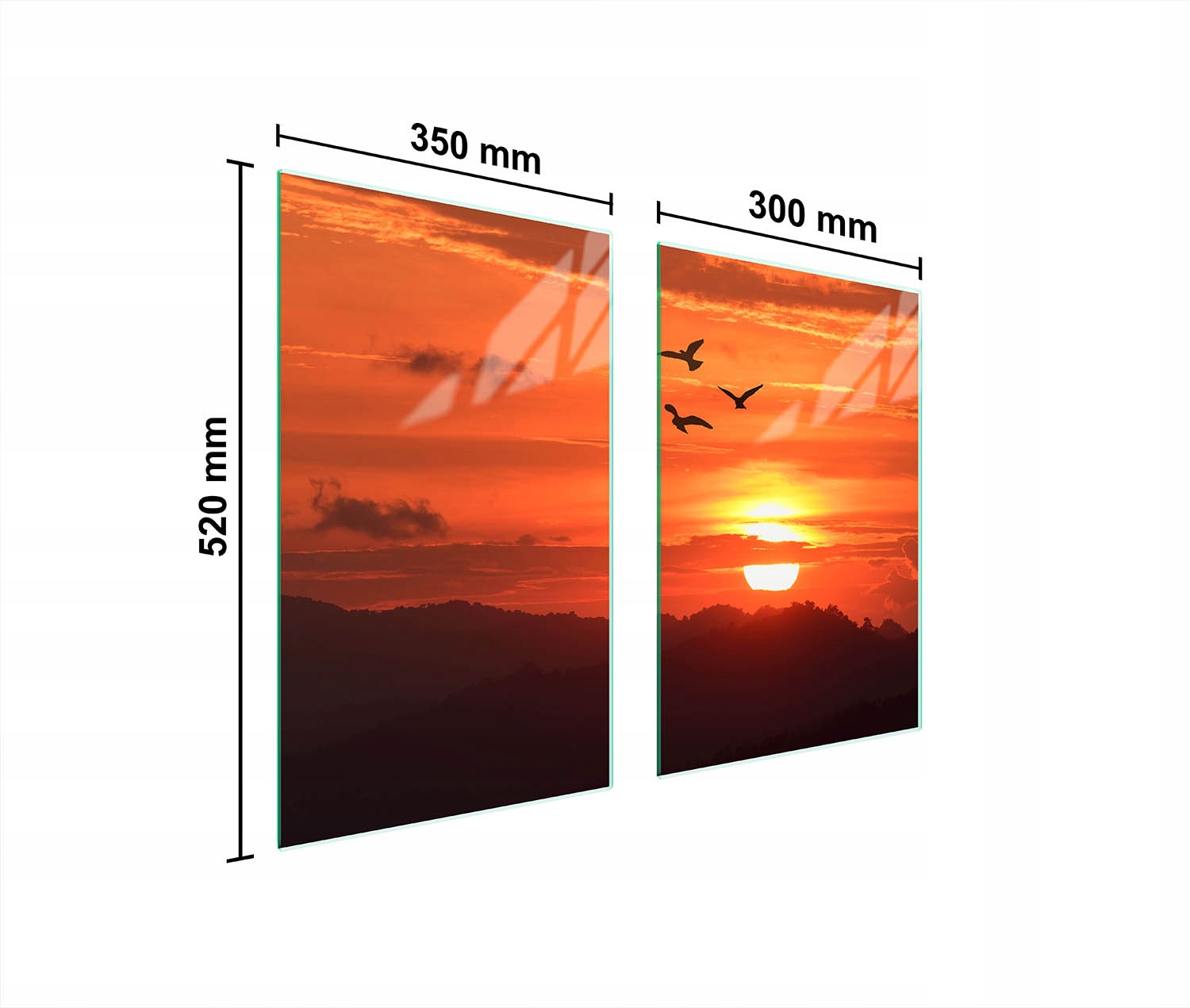 Skleněná Ochranná Deska Do Kuchyně 65x52 Slunce