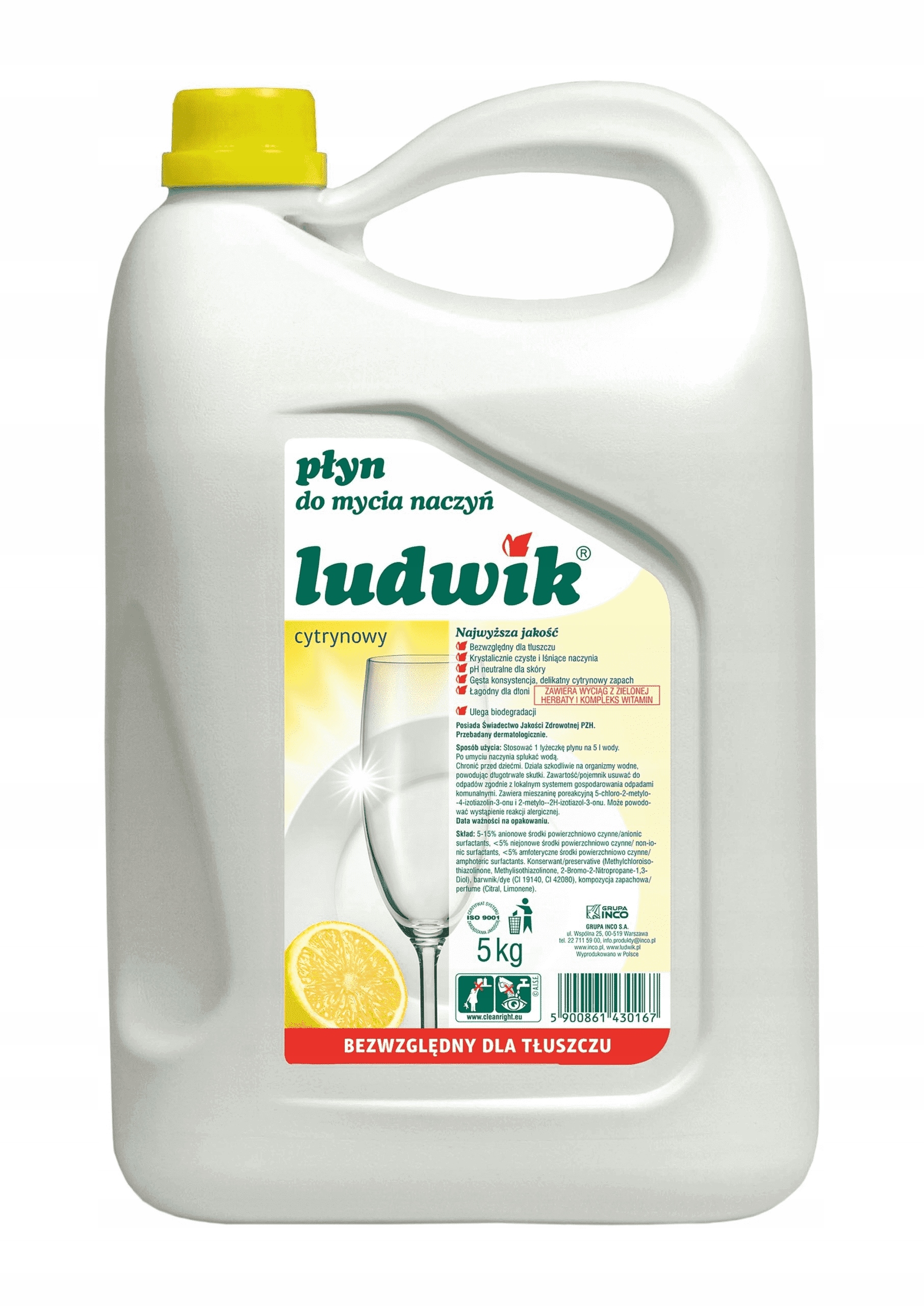 

Ludwik 5l płyn do mycia naczyń cytryna