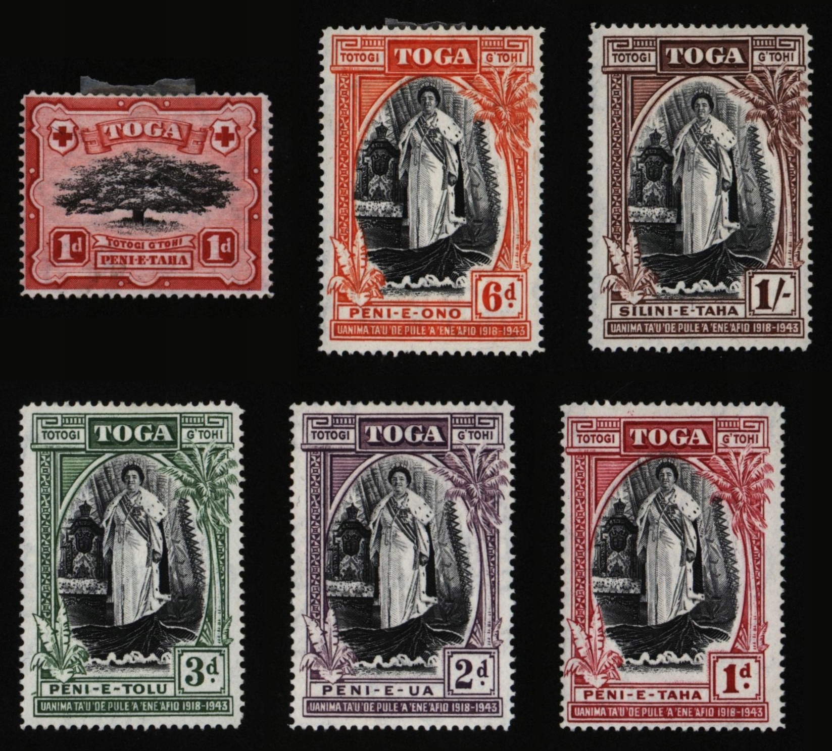 TONGA brytyjski protektorat zestaw LP.1.II.7D