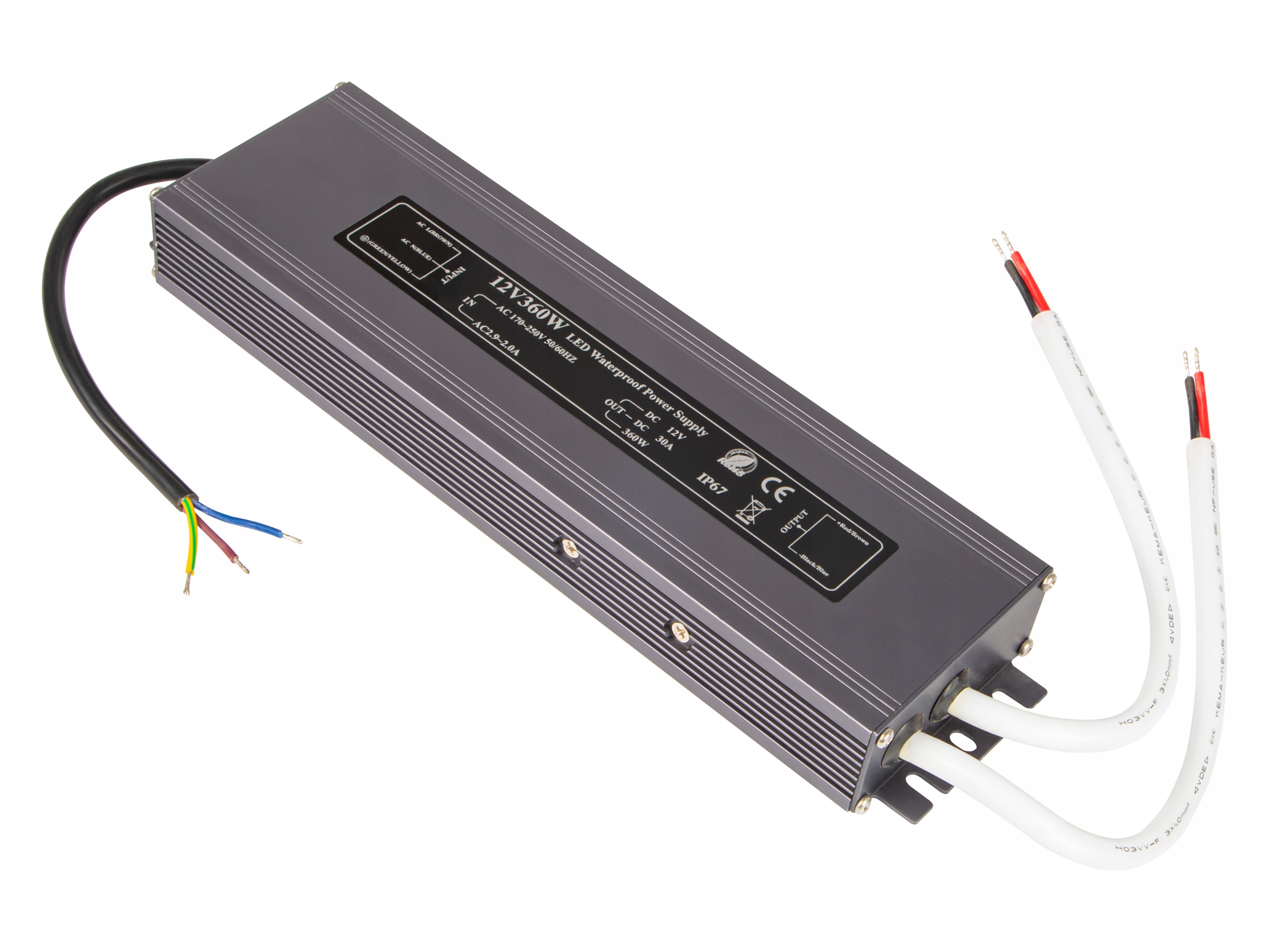 

Zasilacz taśm Led Blow wodoodporny 12V 30A 360W