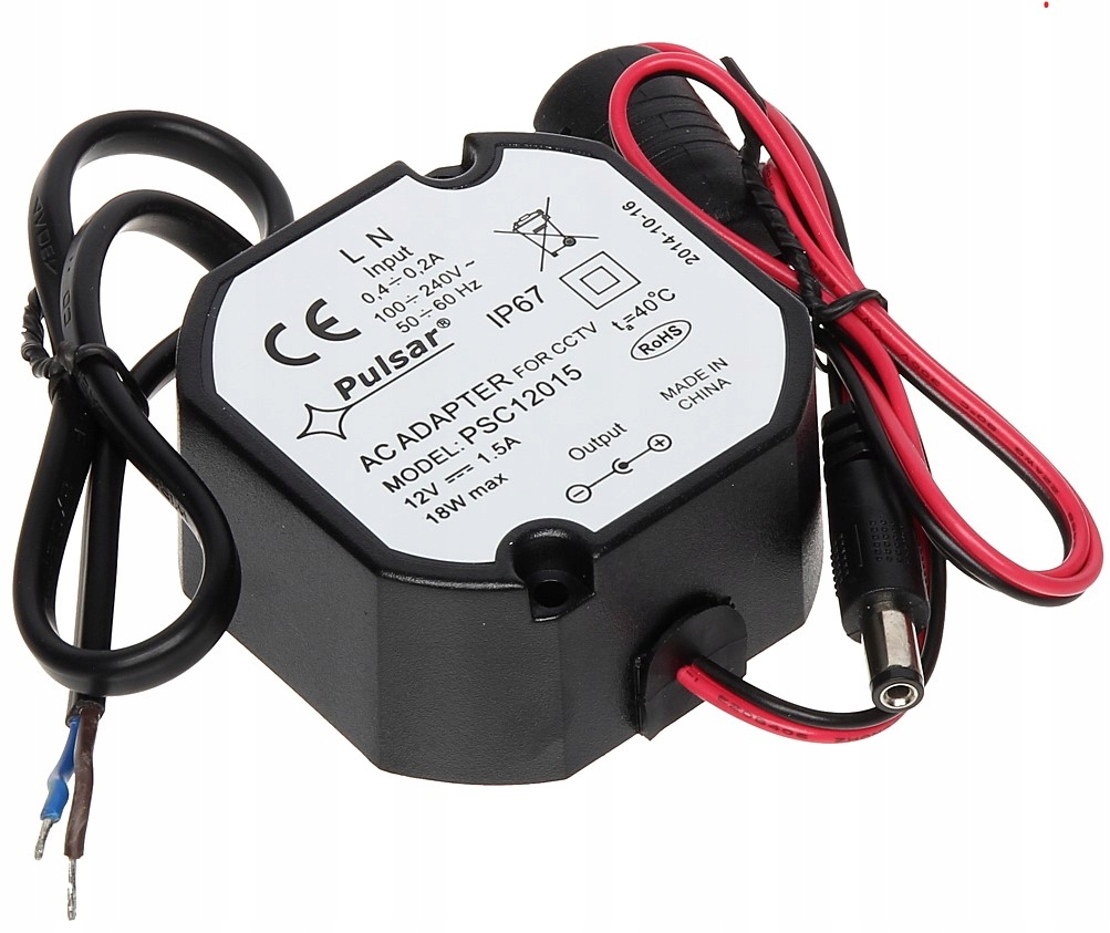 Zasilacz impulsowy 12V/1.5A PULSAR do puszek