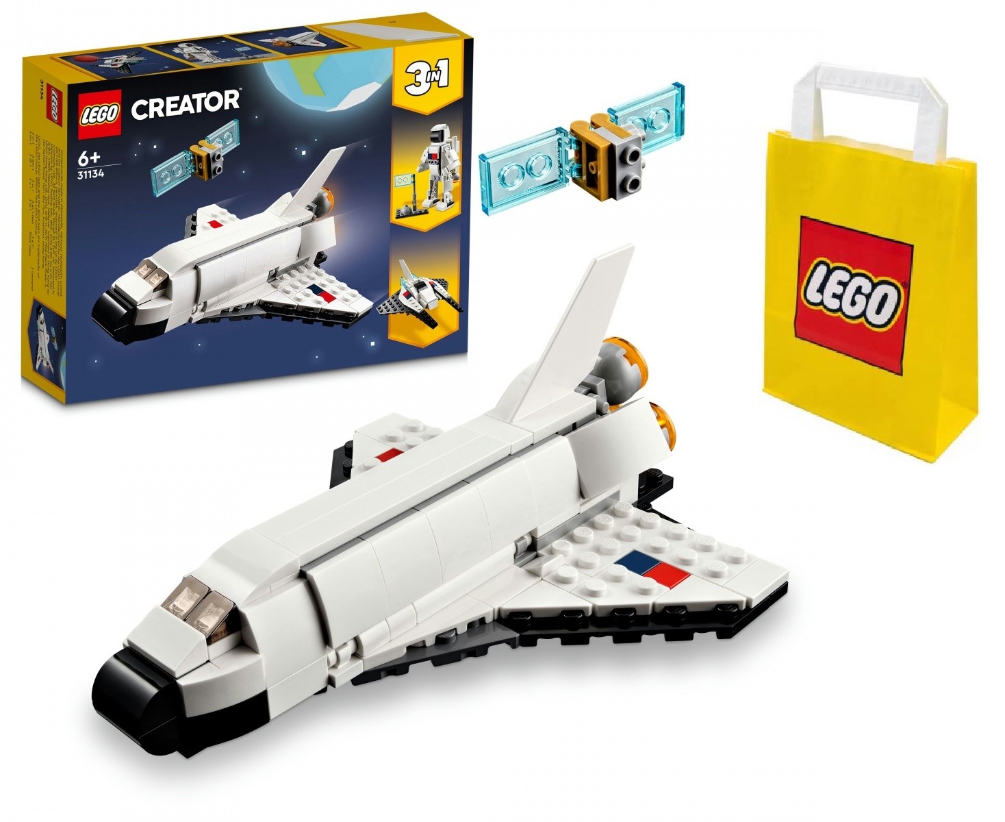LEGO CREATOR 3w1 - Prom kosmiczny 31134 + TORBA PAPIEROWA LEGO