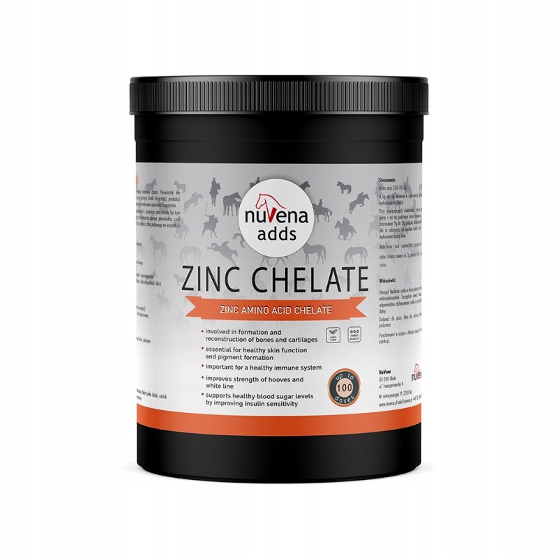 Nuvena Zinc Chelate podporuje odolnost pokožky a zdraví kopyt – 550 g