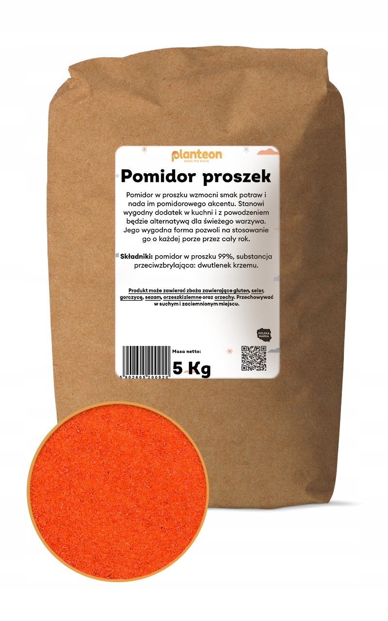 Rajče prášek 5 kg rajče mleté bez chemie, přírodní