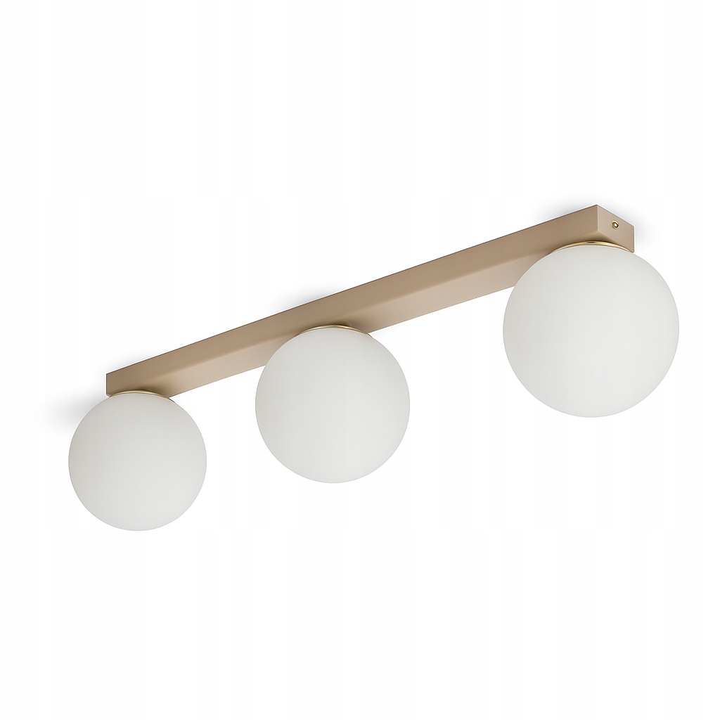 Lampa Sufitowa Żyrandol Plafon Beżowa Gray Beige G9 Led 564-B3 potrójna