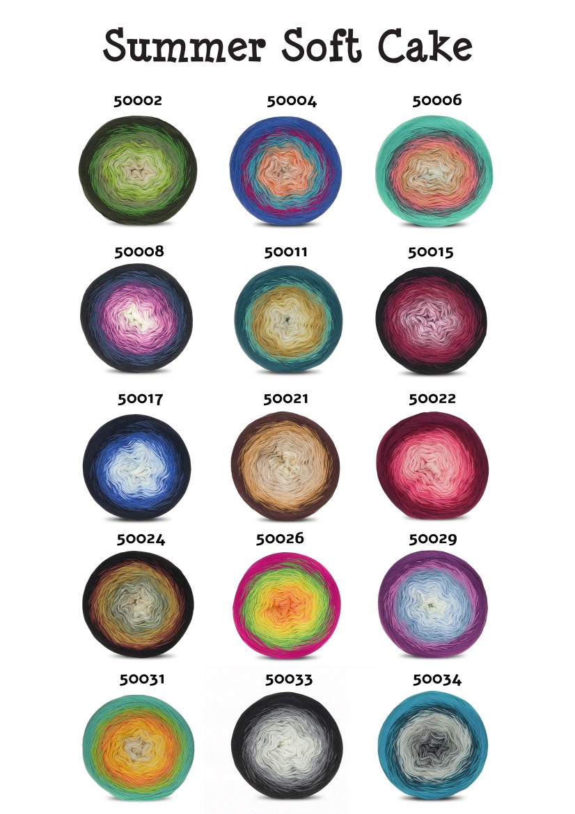 Włóczka SUMMER SOFT CAKE 250g/1000m melanż 50017 Kod producenta epasma