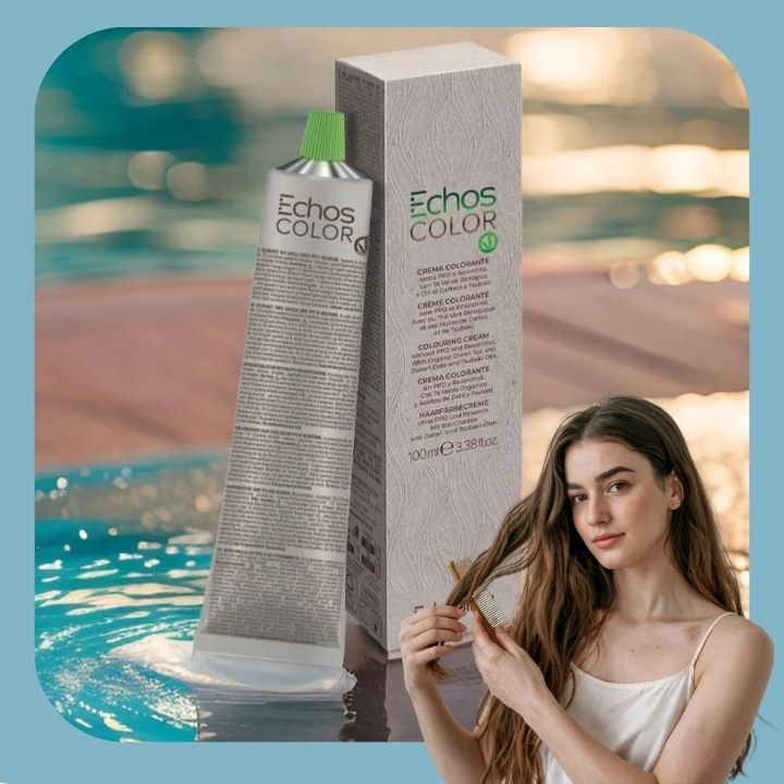 ECHOSLINE Farba do Włosów ECHOS COLOR 1.0 100% Pokrycia bez PPD 100ML Marka Echosline