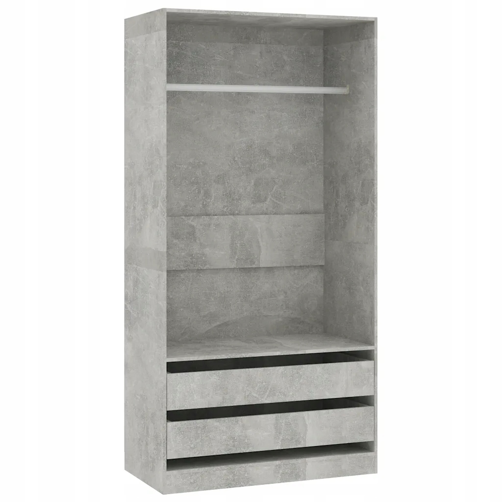 Kompaktní skříň šedá 100 x 50 x 200 cm se 2 zásuvkami